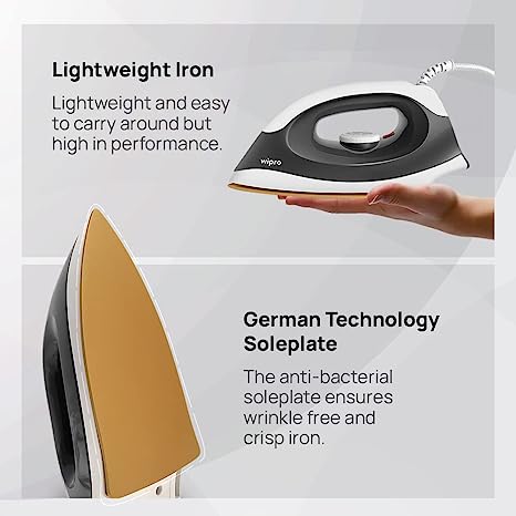 Wipro Vesta 1200 Watt GD201 Lightweight Automatic Dry Iron