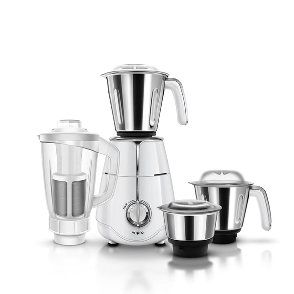Wipro Elato FMG207 1000 Watt Mixer Grinder (4 Jars, White)