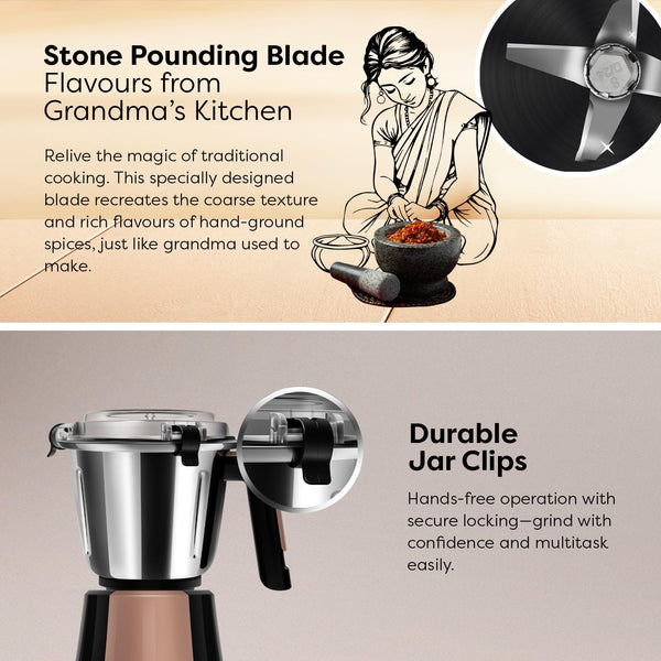 Wipro Elato Divine 800 Watt Mixer Grinder with 4 Jars FMG 215