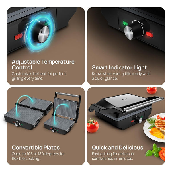 Wipro Elato BS204 1600 Watt Jumbo Ceramic Grill Sandwich Maker