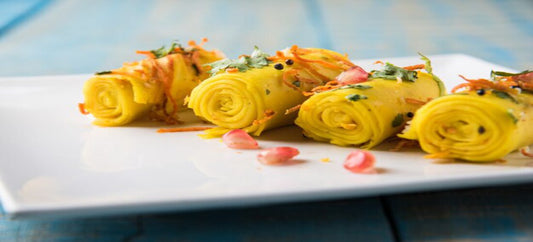Gujarati Style Homemade Stuffed Khandvi Recipe