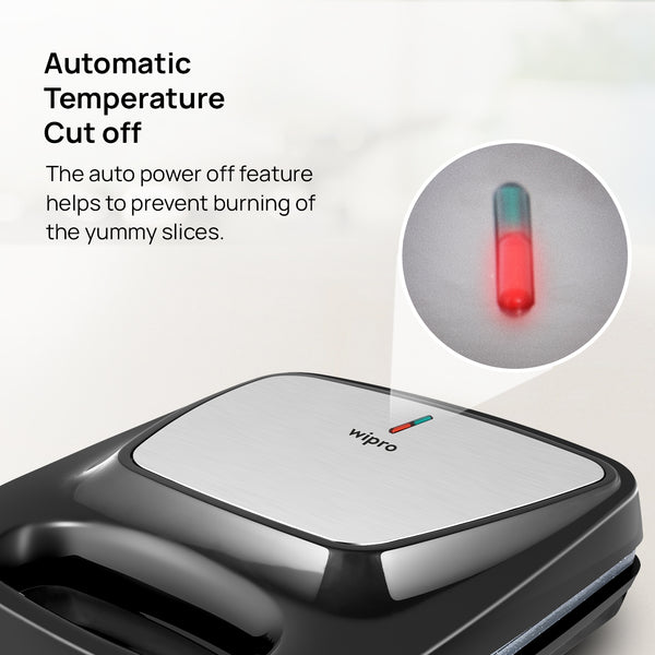 Wipro Elato Extra Large 4-Slice sandwich maker with Ceramic Plates BS203 1400W