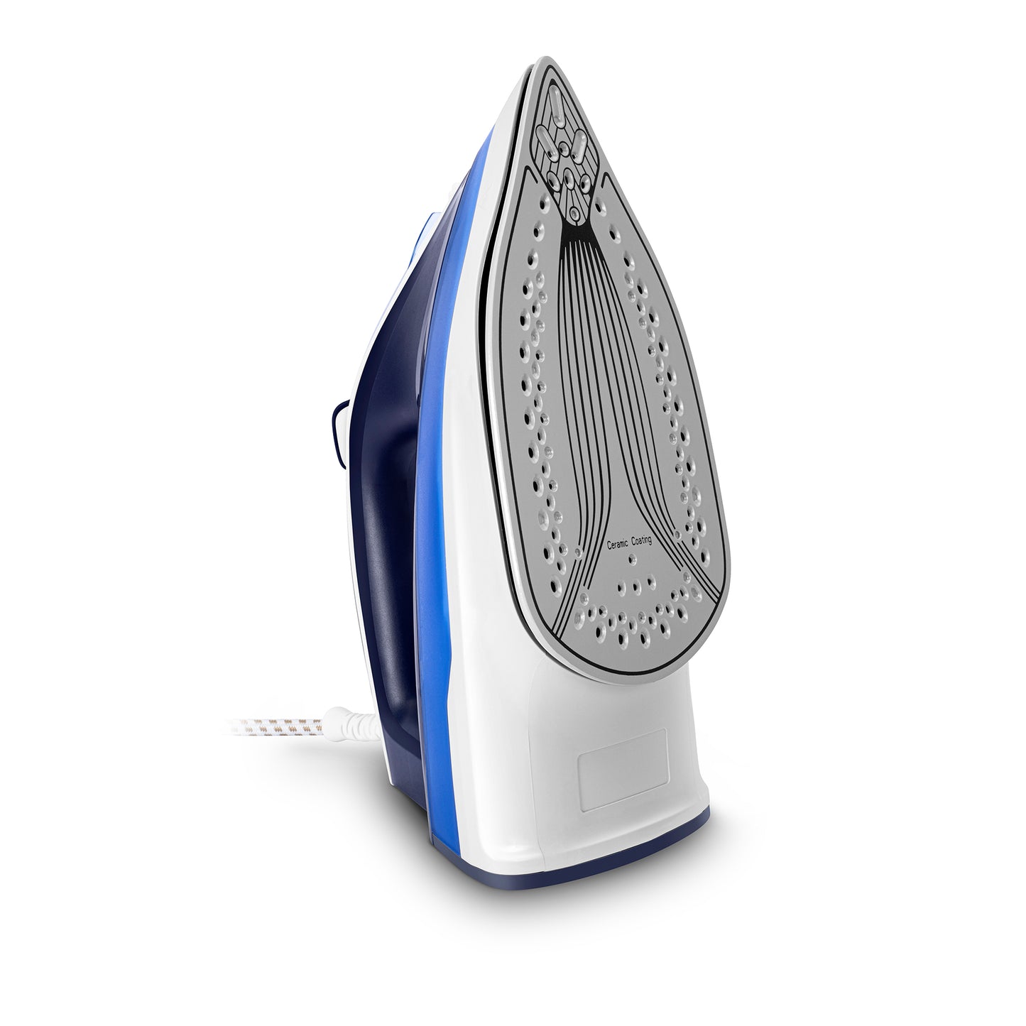 Wipro Vesta 2200W Steam Iron with Steam Burst, Vertical and Horizontal Ironing, Non-Stick Coated Soleplate, White and Navy Blue, Standard (VD051220)