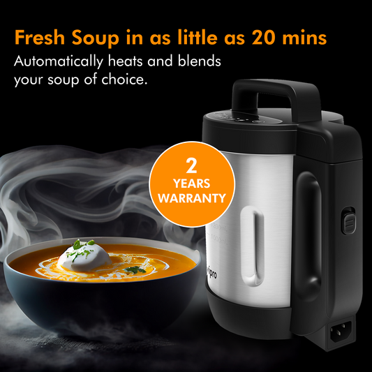 Wipro Elato FSM 201 Soup Maker, 1.2 Litre, 5 IN 1 multi-functional processor with Saute, 100% Pure Copper Motor, 2 Years Warranty