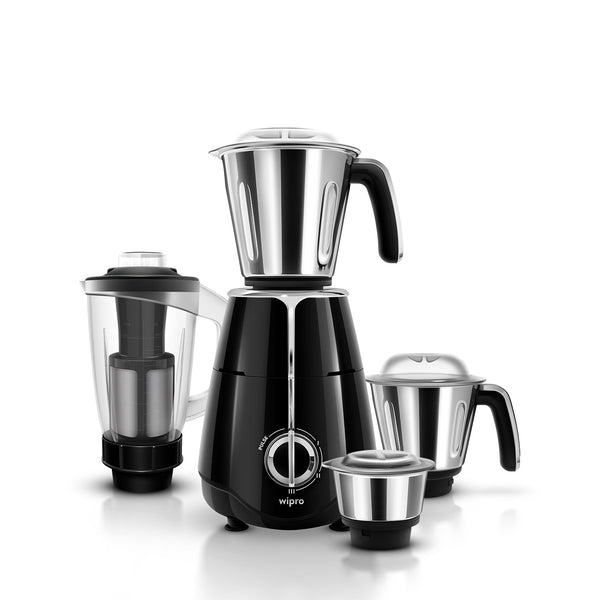 Wipro Elato FMG206 1000W Mixer Grinder (4 Jars, Black)