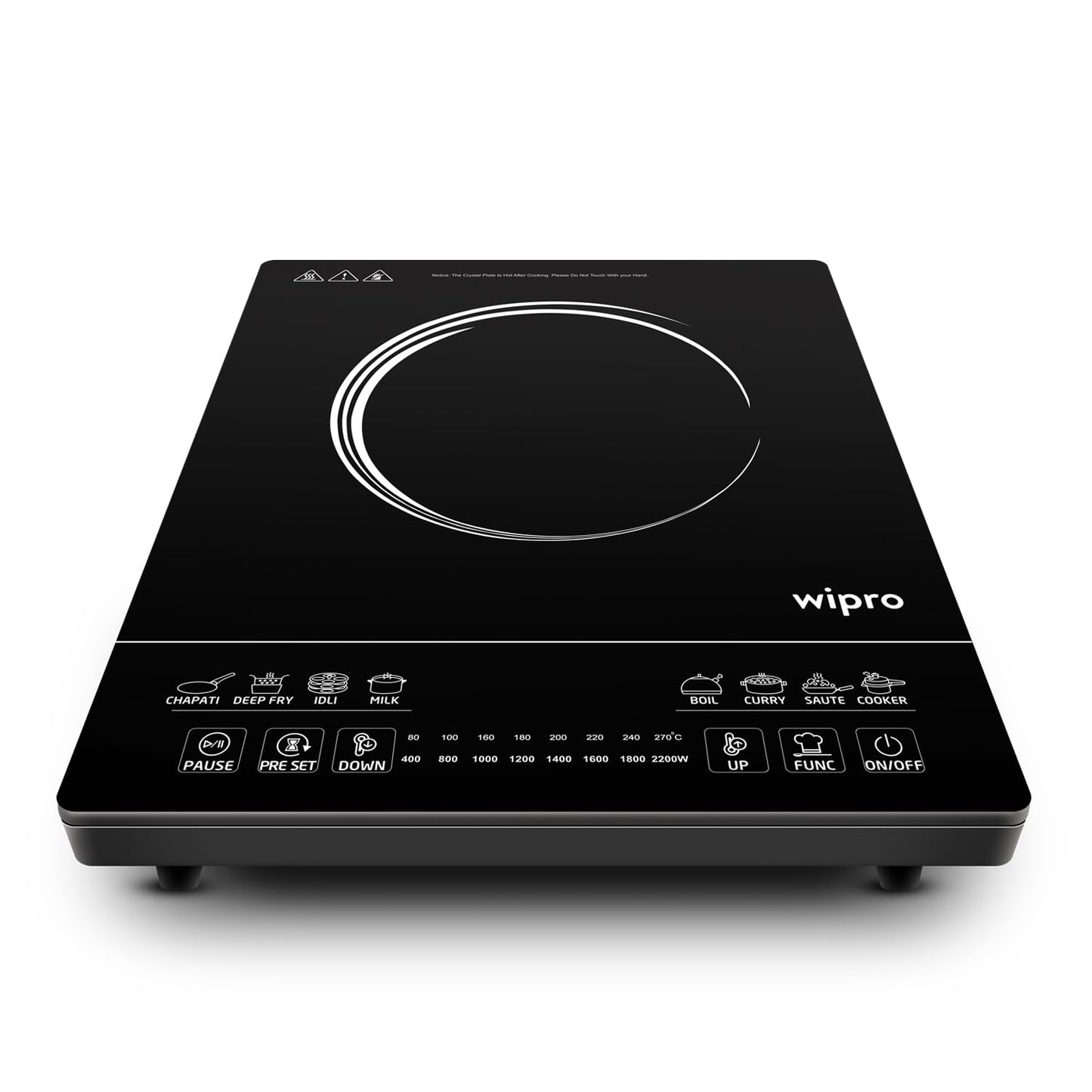 Wipro Vesta CIC203 Radiant Induction Cooktop 2200W, Black