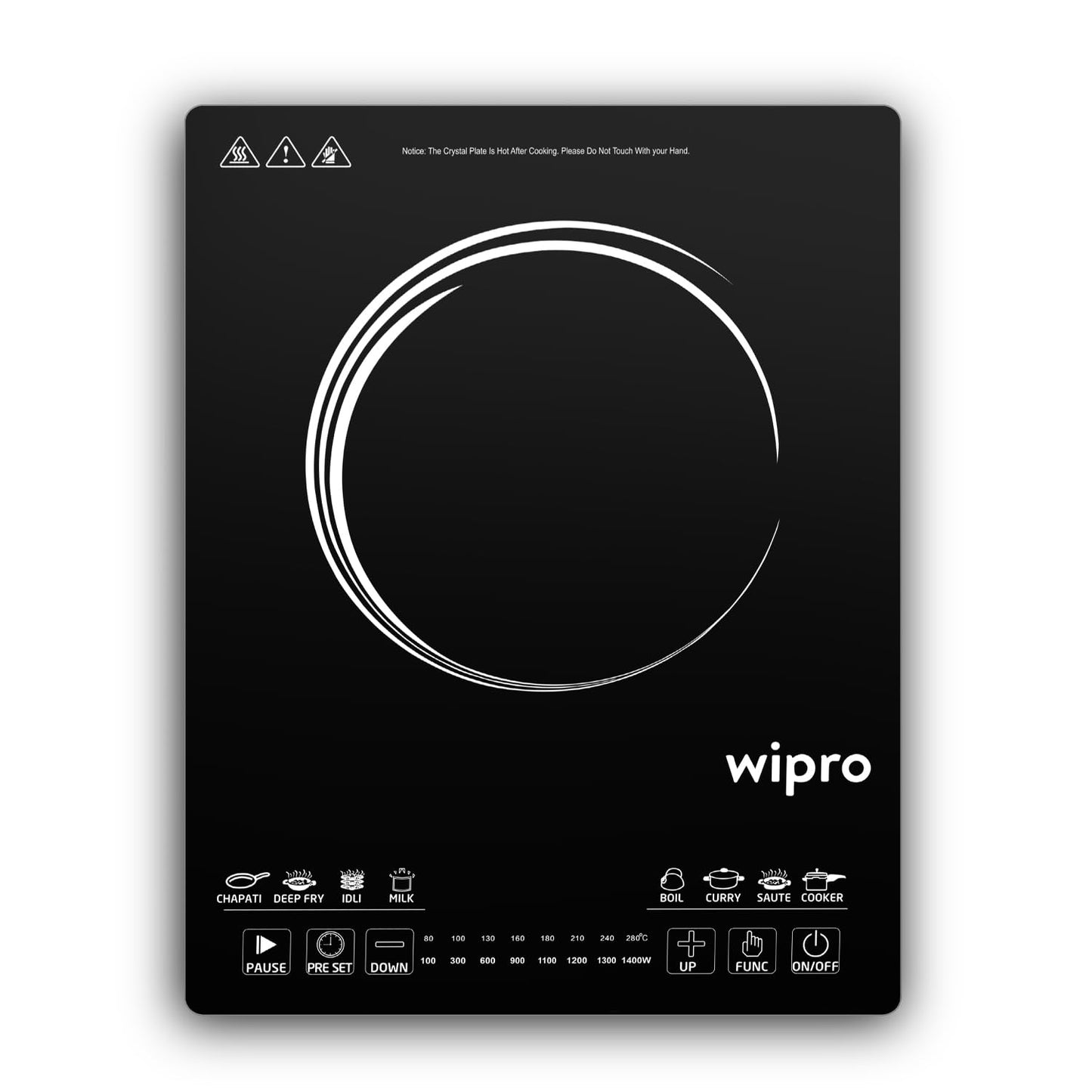 Wipro Vesta CIC203 Radiant Induction Cooktop 2200W, Black
