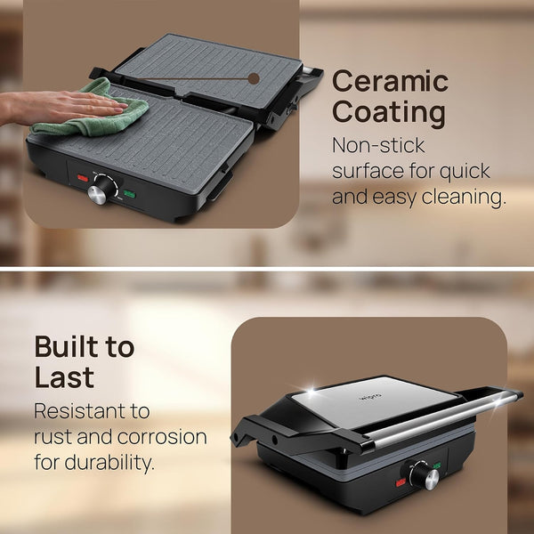 Wipro Elato BS204 1600 Watt Jumbo Ceramic Grill Sandwich Maker