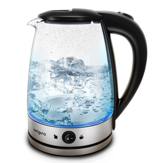 Wipro Elato 1.8 litre Glass LED electric Kettle with Keep warm Function