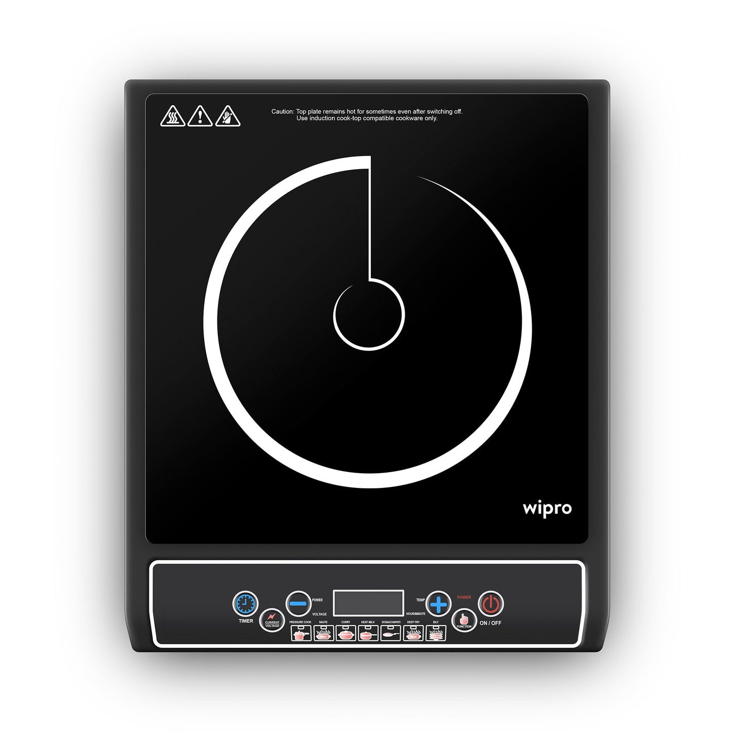 Wipro 1600 Watt Induction Cooktop With Touch Control (Black)