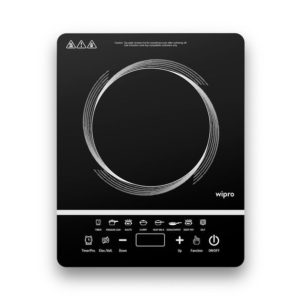 Wipro Induction Cooktop with Feather Touch & Crystal Glass Plate