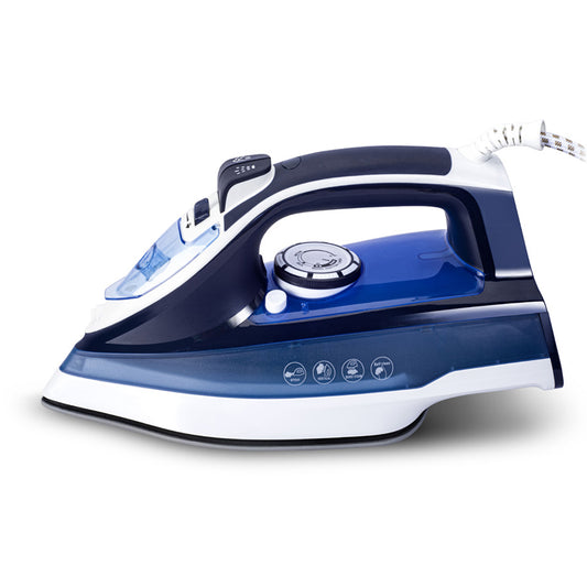 Wipro Vesta 2200W Steam Iron with Steam Burst, Vertical and Horizontal Ironing, Non-Stick Coated Soleplate, White and Navy Blue, Standard (VD051220)