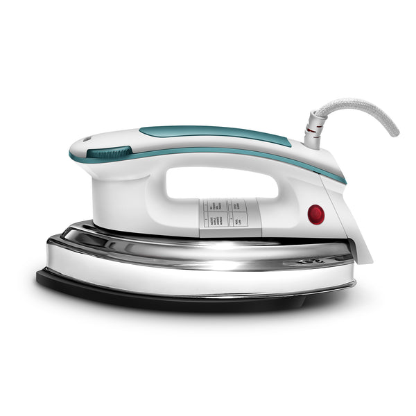 Wipro Elato 1200 Watt GD203 Heavyweight Automatic Dry Iron| Quick Heat Up| Anti Bacterial German Weilburger Double Coated Black Soleplate| 5 Mode Heating Temperature