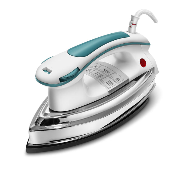Wipro Elato 1200 Watt GD203 Heavyweight Automatic Dry Iron| Quick Heat Up| Anti Bacterial German Weilburger Double Coated Black Soleplate| 5 Mode Heating Temperature