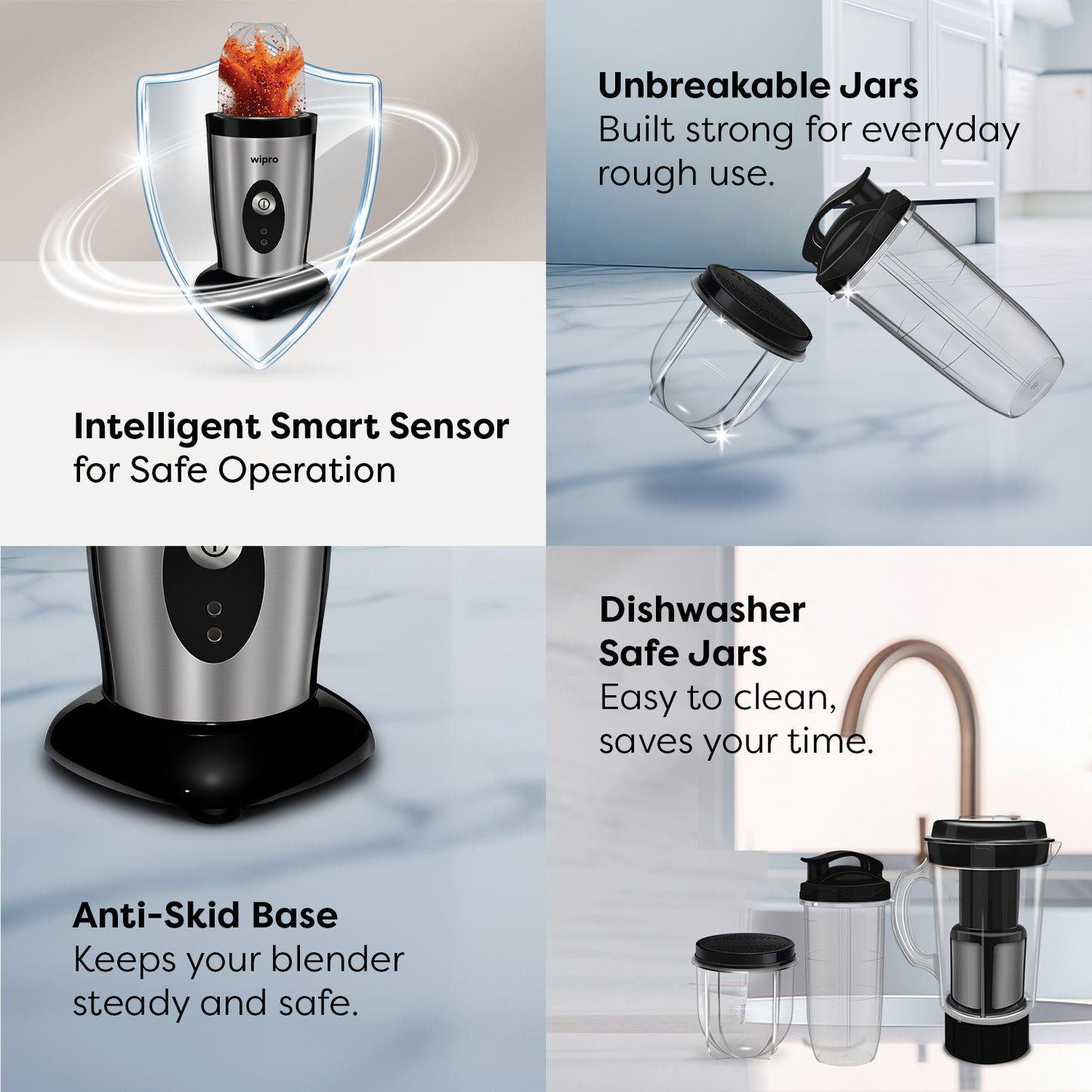 Wipro Elato Countertop Blender 3 Jar FCB 105