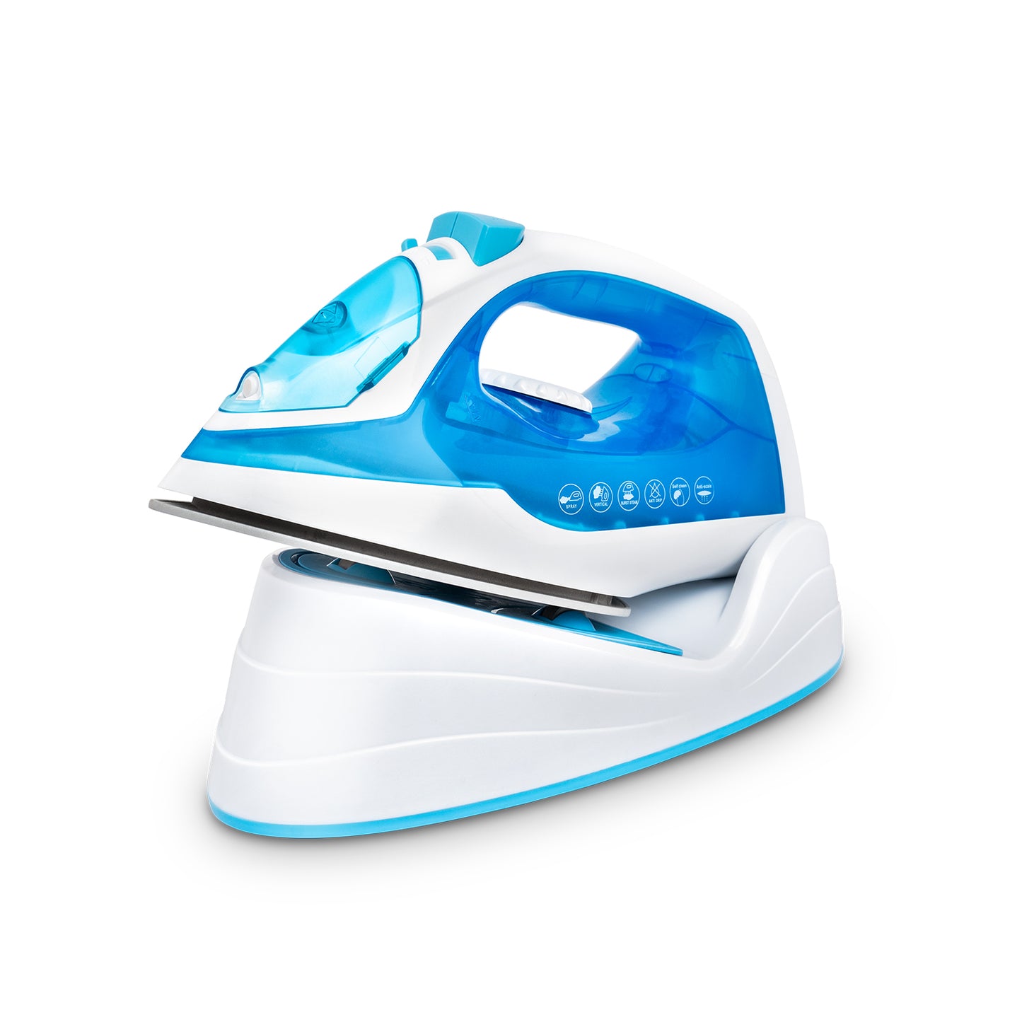 Wipro Elato GS206 2in1 Cord Plus Cordless Steam Iron|Dry&Steam Iron|1250 Watts|Scratch Resistant Ceramic Soleplate|Vertical&Horizontal Steaming|Anti Calc|Anti Drip|Autoclean Tech|2 Years Warranty