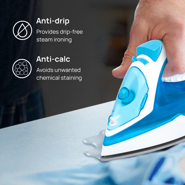 Wipro Elato GS206 2in1 Cord Plus Cordless Steam Iron|Dry&Steam Iron|1250 Watts|Scratch Resistant Ceramic Soleplate|Vertical&Horizontal Steaming|Anti Calc|Anti Drip|Autoclean Tech|2 Years Warranty